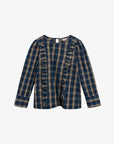 MINI ORG BLUE CHECK BLOUSE Molly´s Collective ApS Bluser