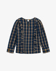 MINI ORG BLUE CHECK BLOUSE Molly´s Collective ApS Bluser