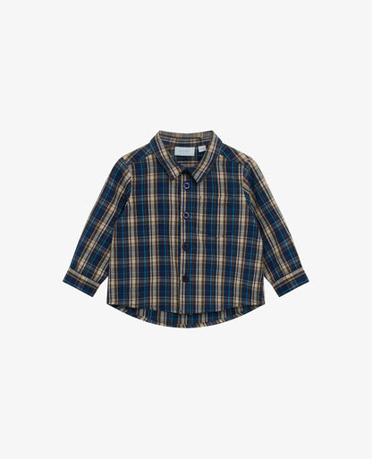 BOY ORG BLUE CHECK SHIRT