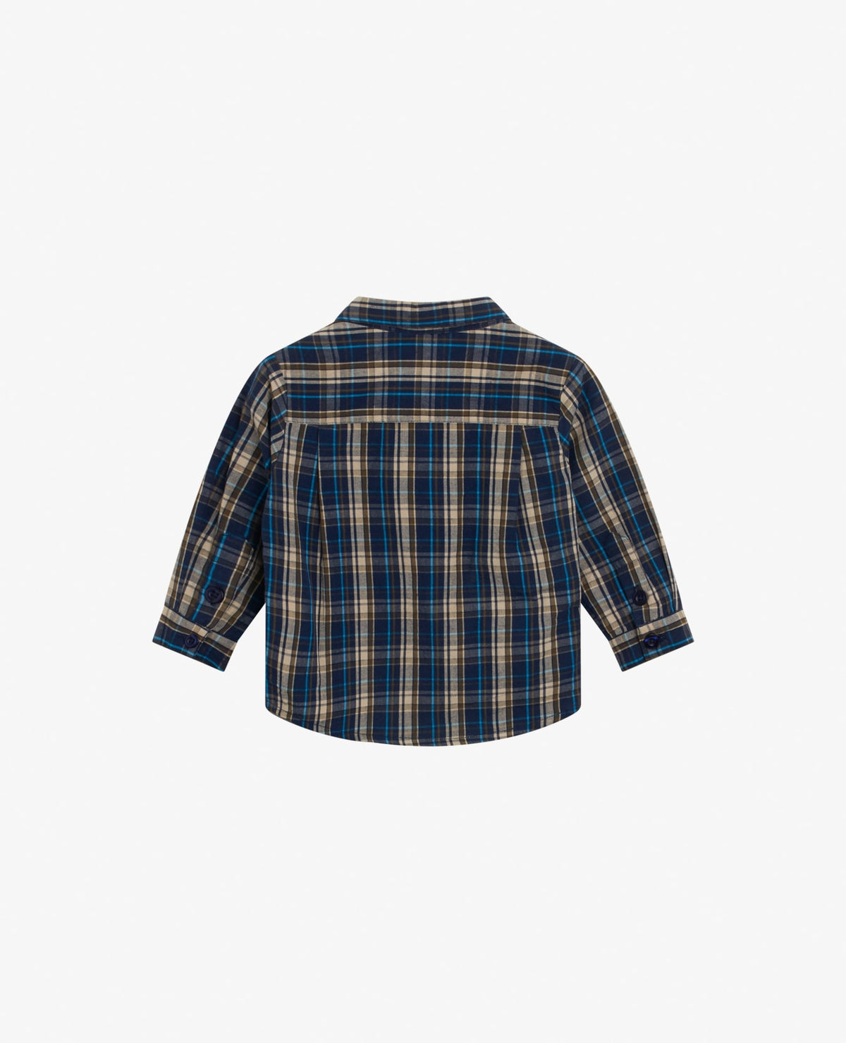 BOY ORG BLUE CHECK SHIRT Molly´s Collective ApS Skjorter