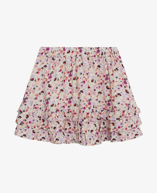 MINI FLOWER VISCOSE SKIRT