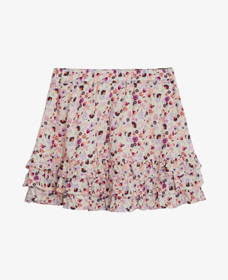 MINI FLOWER VISCOSE SKIRT