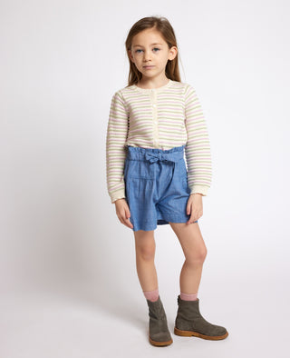 MINI STRIPED LUREX CARDIGAN