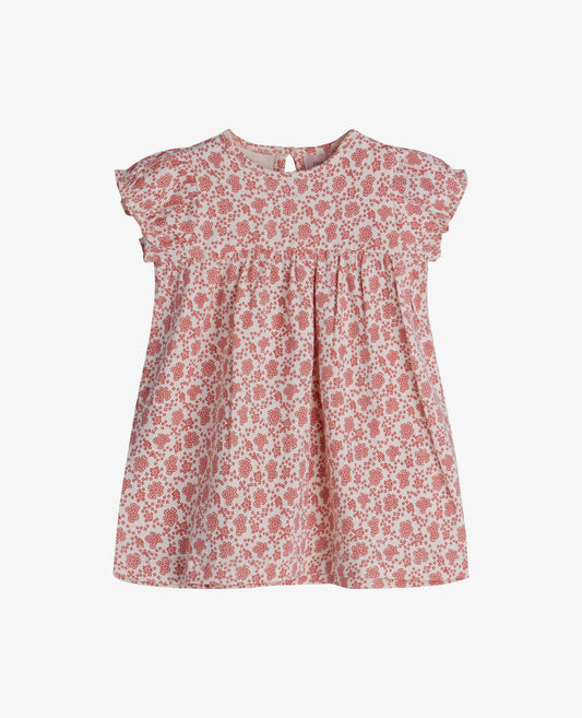 BABY ORGANIC SMALL FLOWER JERS DRESS