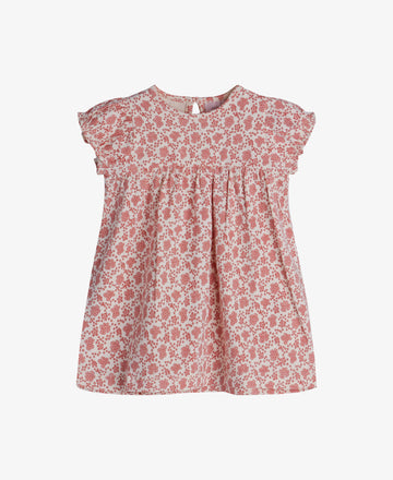 BABY ORGANIC SMALL FLOWER JERS DRESS