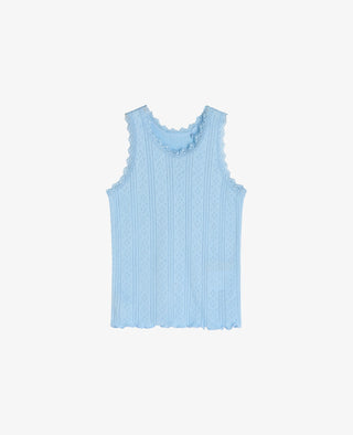 MINI ORGANIC COTTON POINTELLE TOP