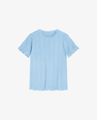 MINI ORGANIC COTTON POINTELLE T-SHIRT
