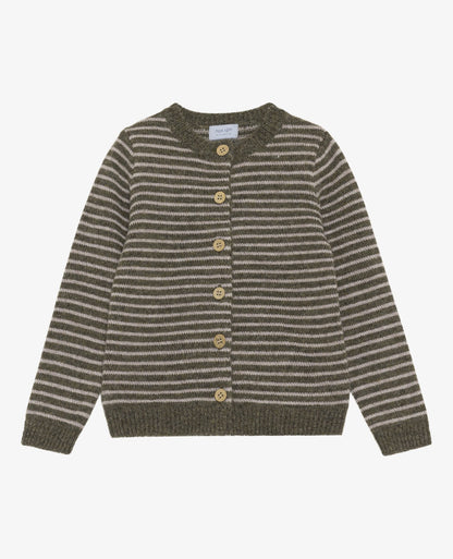 BOBBIENNM STRIPED WOOL MIX CARDIGAN
