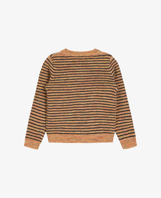 BECKYNNM STRIPED WOOL MIX CARDIGAN