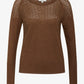 LOUISANN KNITTED POINTELLE PULLOVER