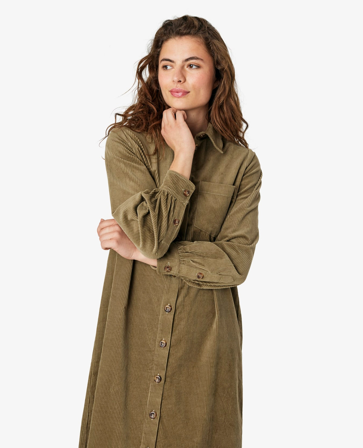 TRINENN FLØJLSKJOLE I ØKOLOGISK BOMULD Noa Noa Long sleeve dresses