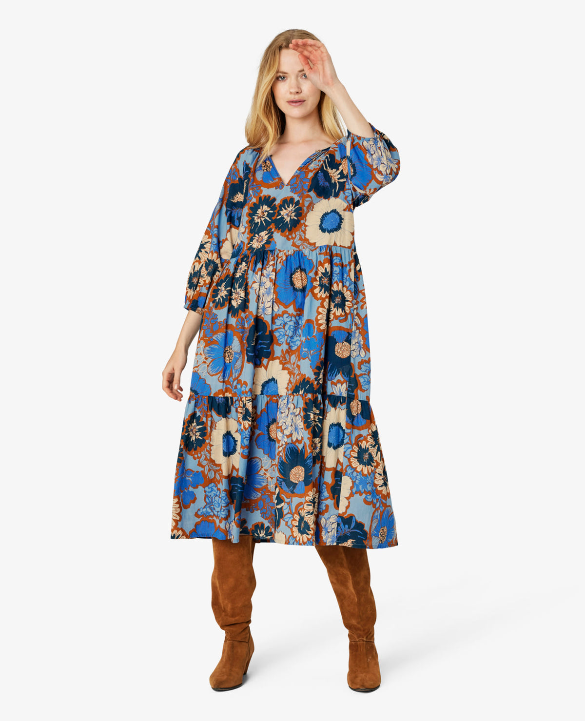 CAROLINANN KJOLE I ØKOLOGISK BOMULD Noa Noa ¾ sleeve dresses
