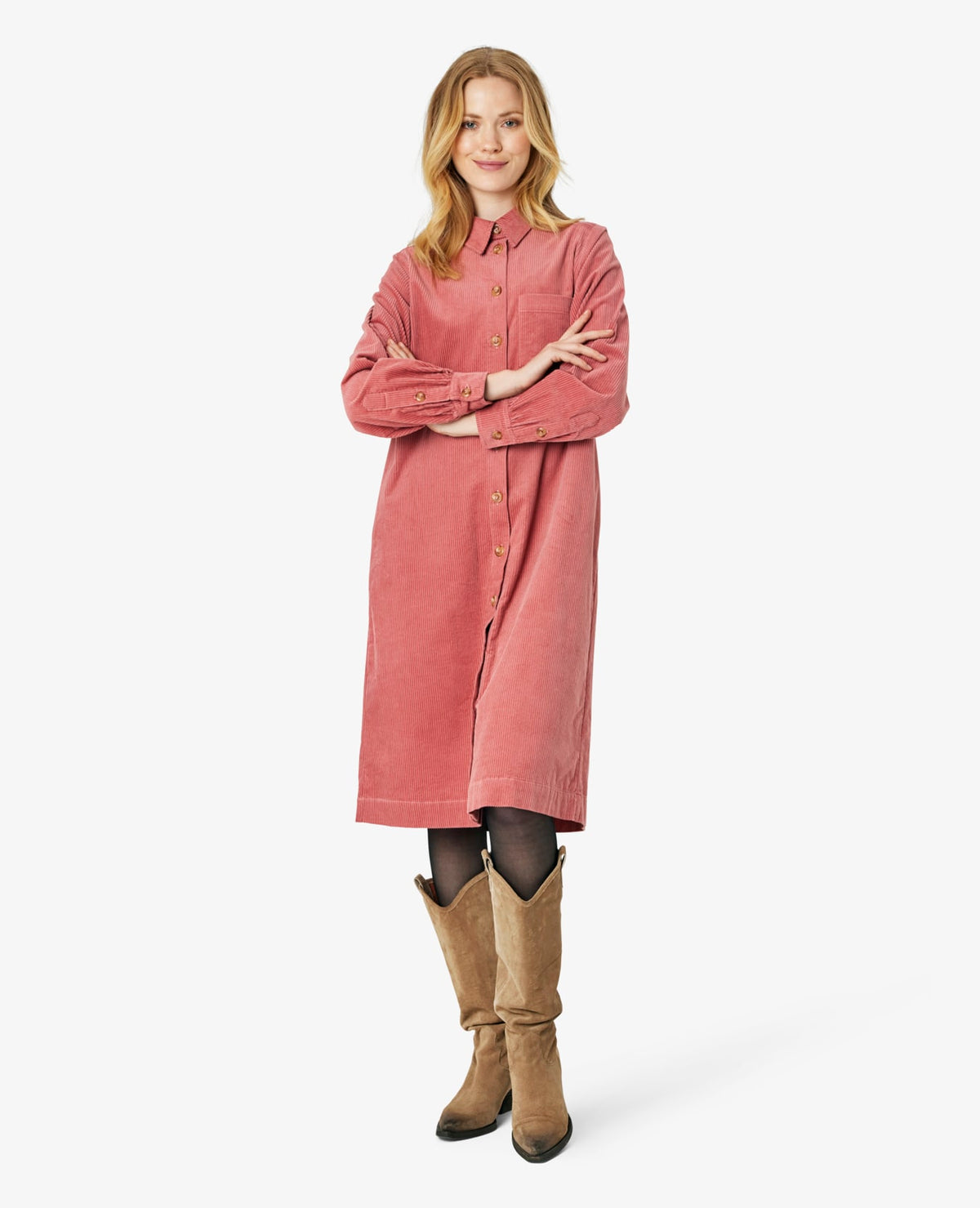 TRINENN FLØJLSKJOLE I ØKOLOGISK BOMULD Noa Noa Long sleeve dresses