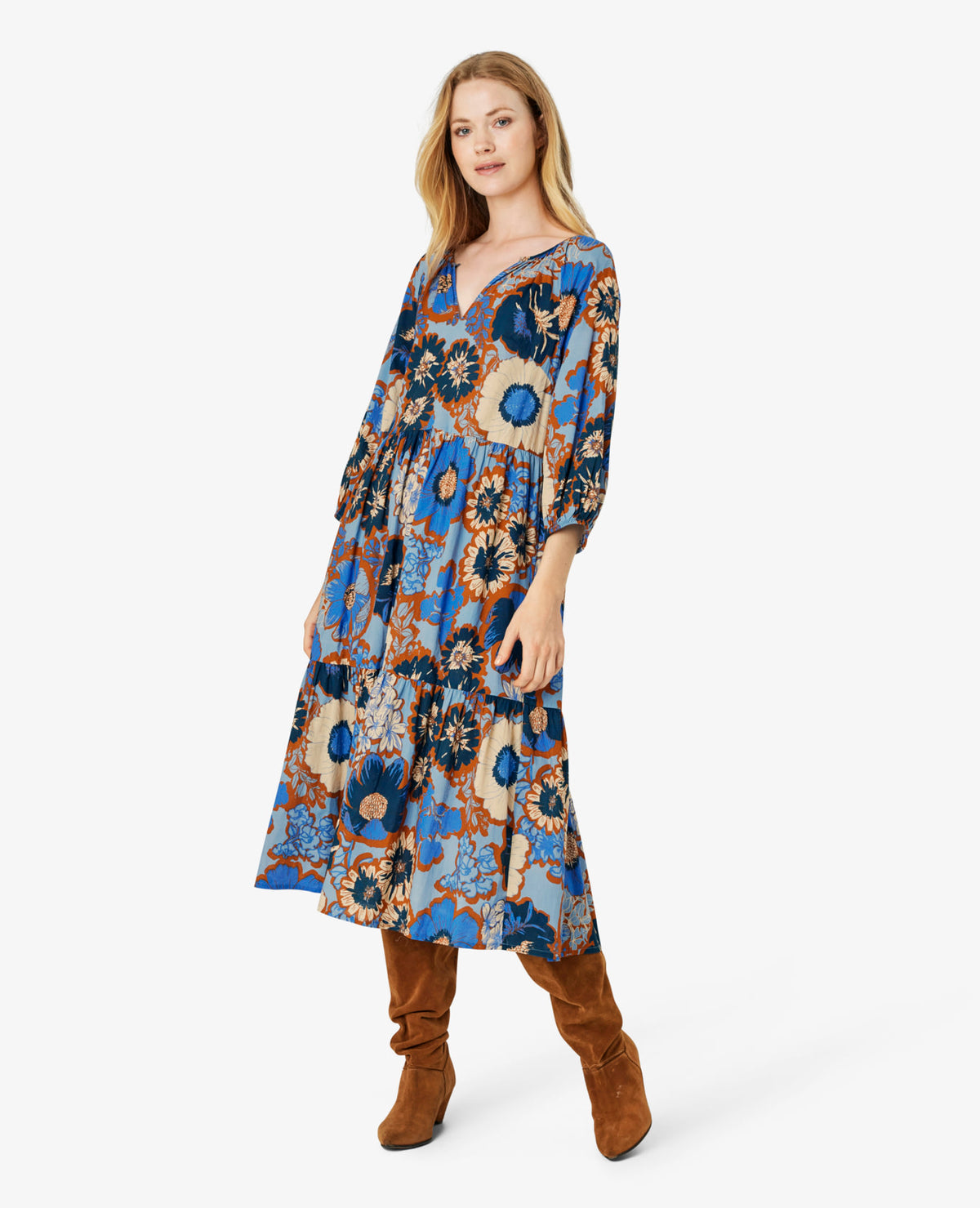 CAROLINANN KJOLE I ØKOLOGISK BOMULD Noa Noa ¾ sleeve dresses