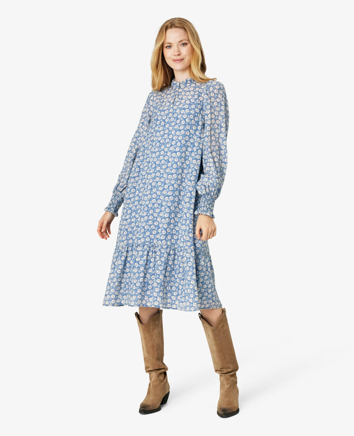 ANAISNN STRUKTURVÆVET KJOLE Noa Noa Long sleeve dresses