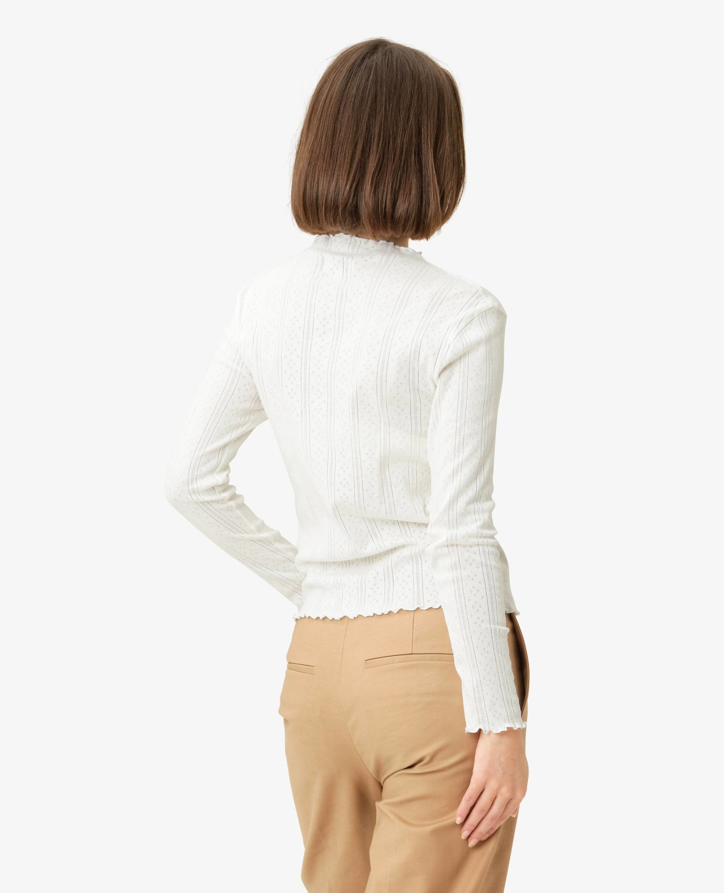 MINDYNN ORGANIC POINTELLE BLOUSE