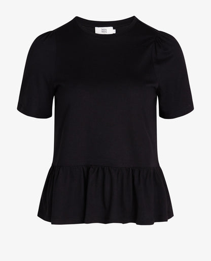 NOLANN ORGANIC JERSEY PEPLUM T-SHIRT