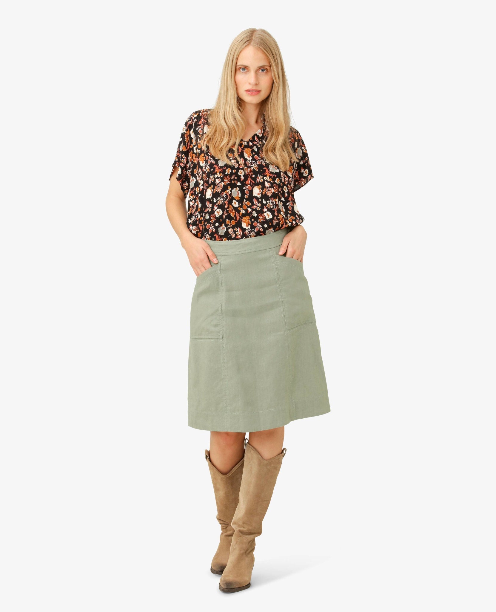 Jessica London Womens Plus Size Chino Skirt 28 W  New Khaki  Target