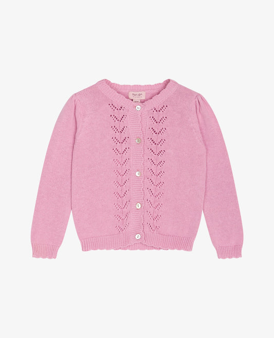 MELISNNM BABY CARDIGAN WITH POINTELLE