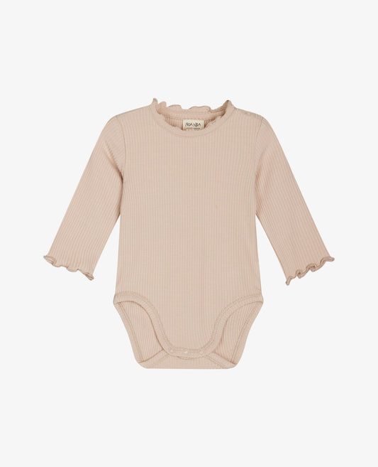 BARBELNNM RIBBED LONG-SLEEVED BABY BODY