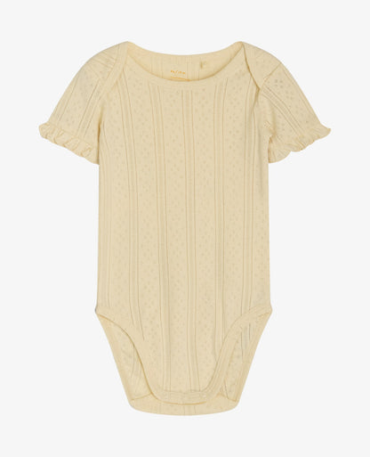 CATTYNNM ORGANIC COTTON BABY BODY WITH POINTELLE
