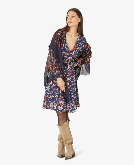 BELINDEUM PRINTED WRAP DRESS