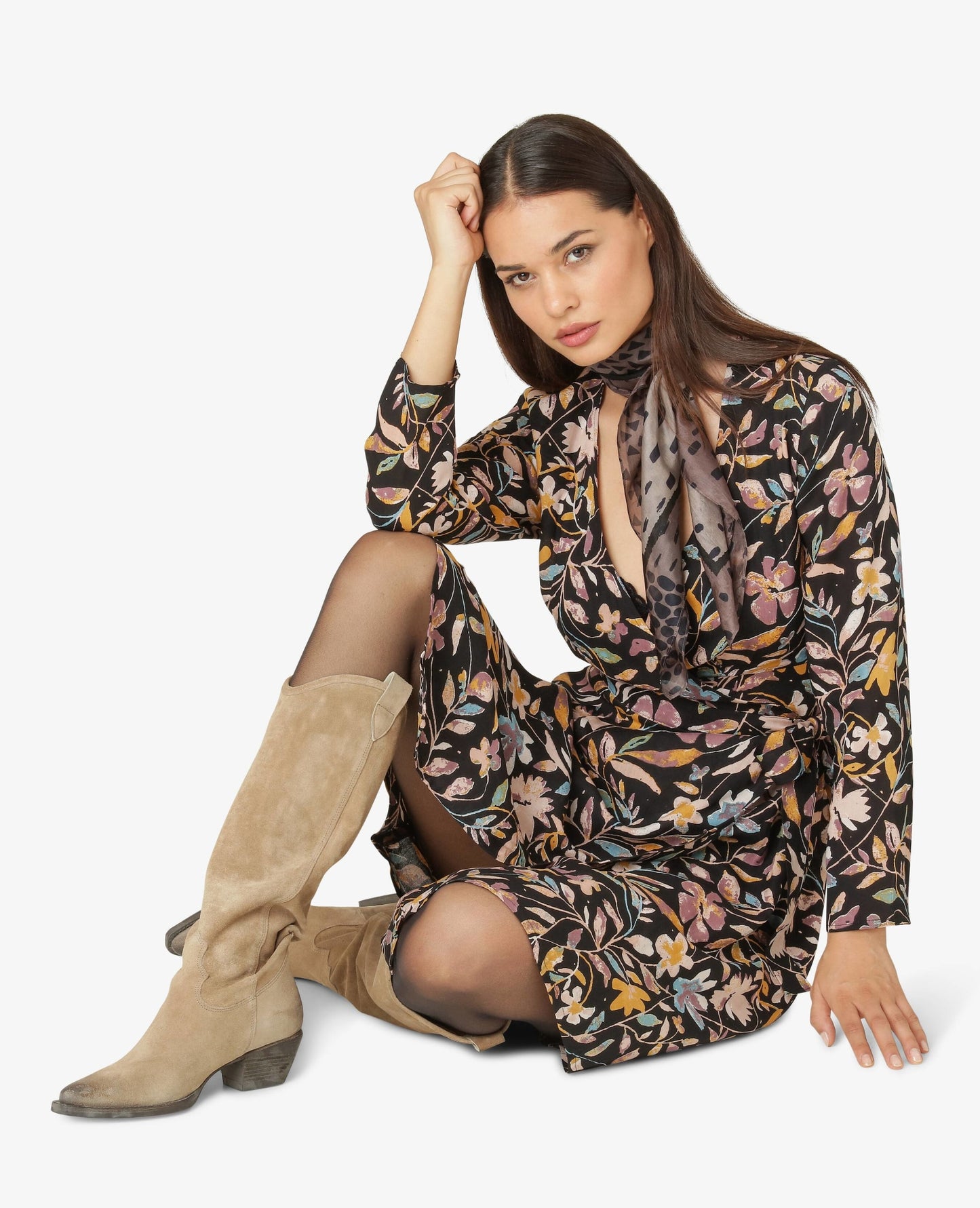 BELINDEUM PRINTED WRAP DRESS