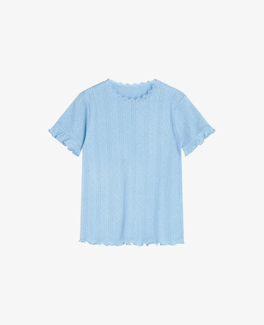 MINI ORGANIC COTTON POINTELLE T-SHIRT