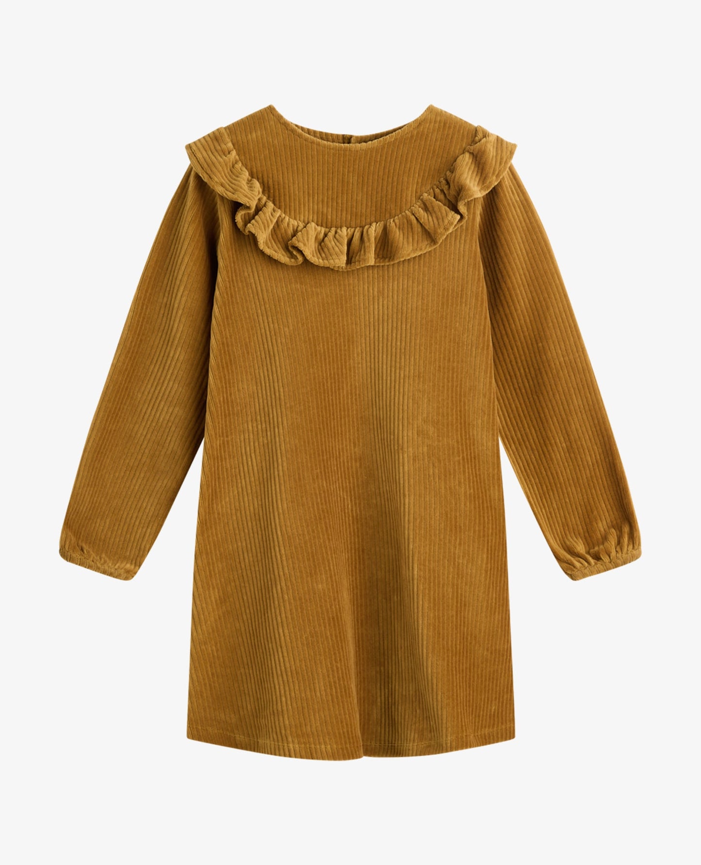 DAISYNNM CORDUROY DRESS WITH RUFFLE