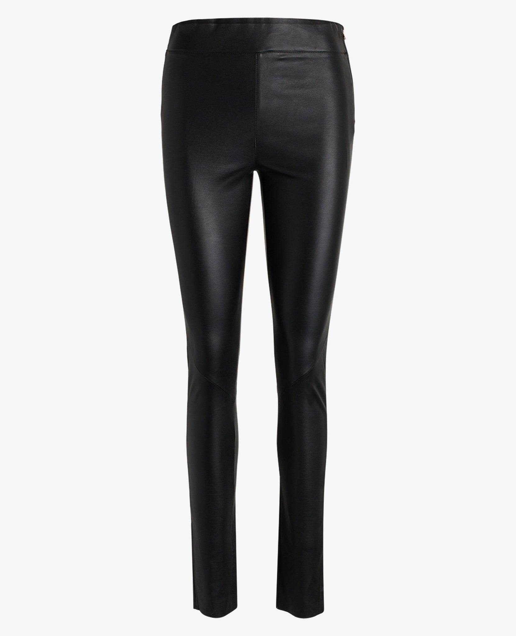 Leather pants Nora black with elastic waistband and zipper on the back  Leggings made of real lamb nappa leather Bitte Größe wählen (Select) Größe S