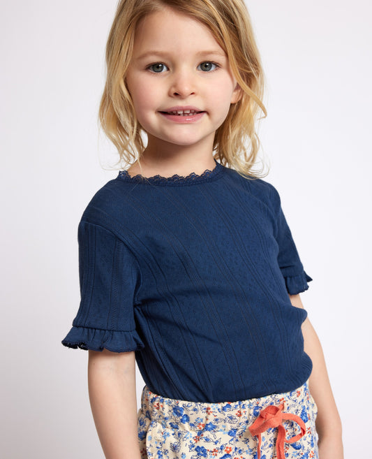 MINI ORGANIC COTTON POINTELLE T-SHIRT