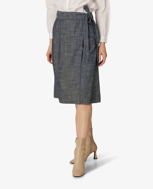 LIGHT WEIGHT INDIGO SKIRT