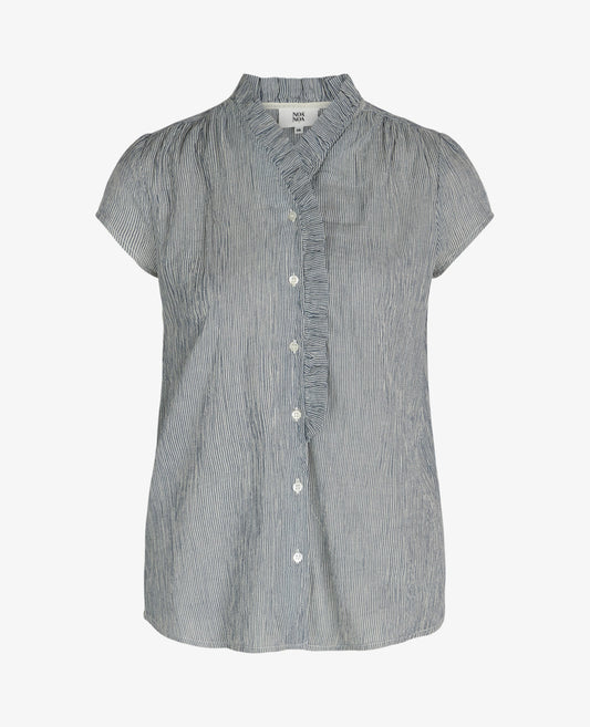 ORGANIC COTTON CREASED SHEER SHIRT