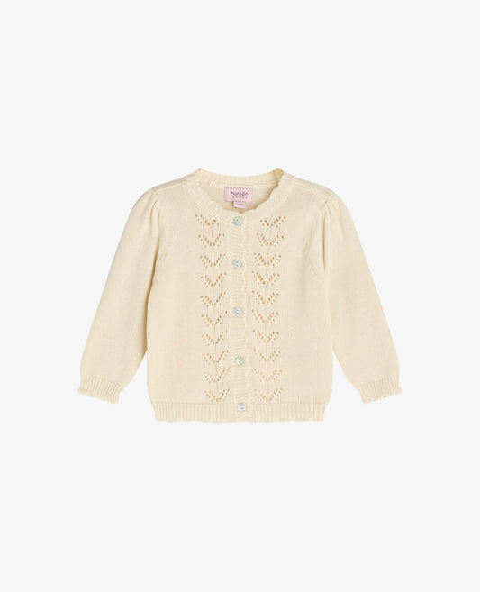 BABY 12GG ORGANIC COTTON CARDIGAN